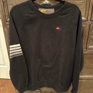 Aviator Nation Rugby Stitch Crew Sweatshirt Size L